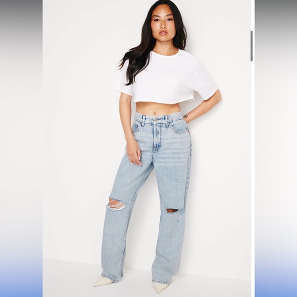 Good American GOOD PETITE ’90s JEANS | 10/30 | NWT | Light Wash Blue 142 - Picture 2 of 13